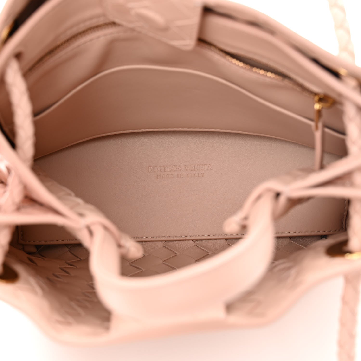 Bottega Veneta Nappa Intrecciato Small Andiamo Shoulder Bag Lotus 5 of 9