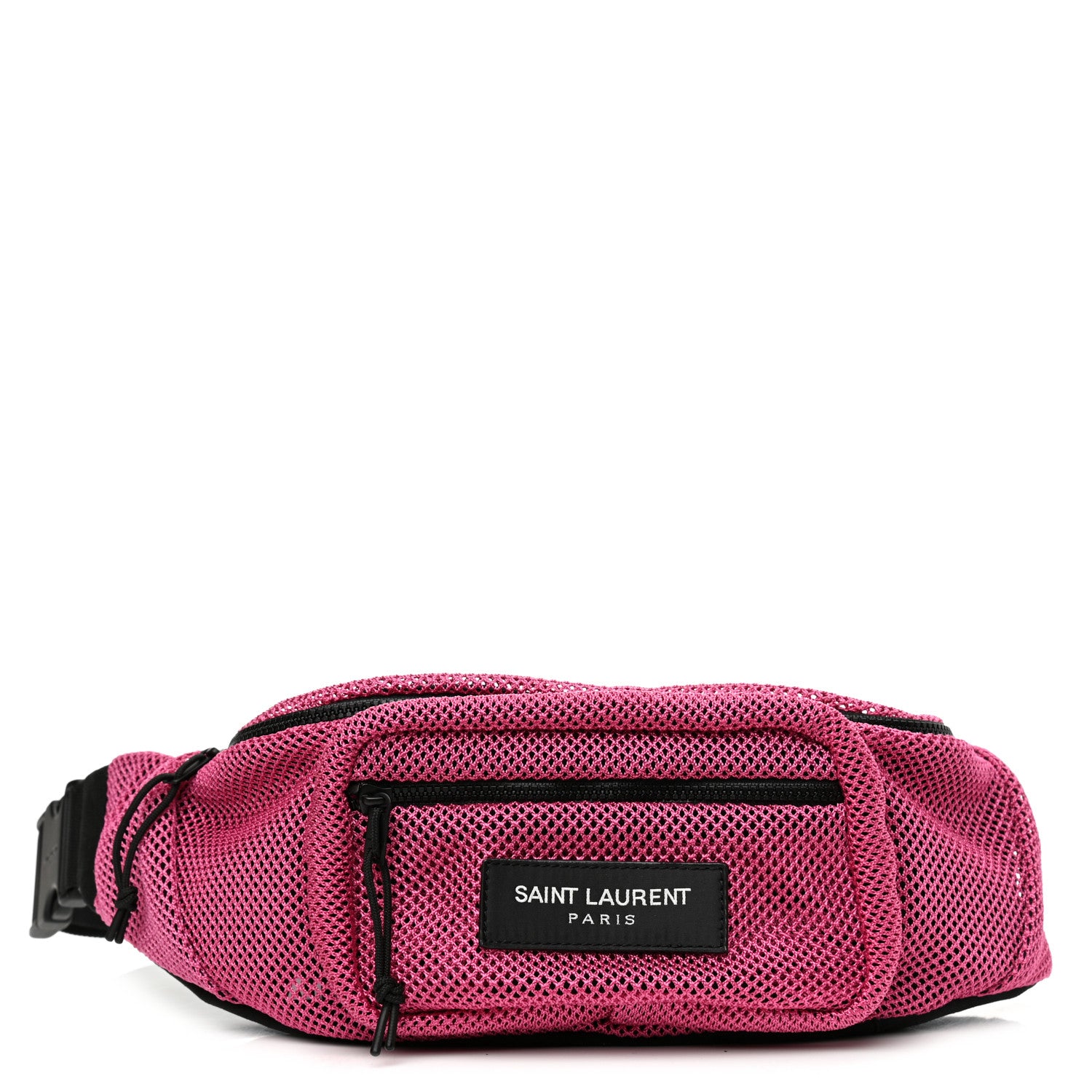 Saint Laurent Nylon Mesh SLP Belt Bag Fuchsia 1 of 8