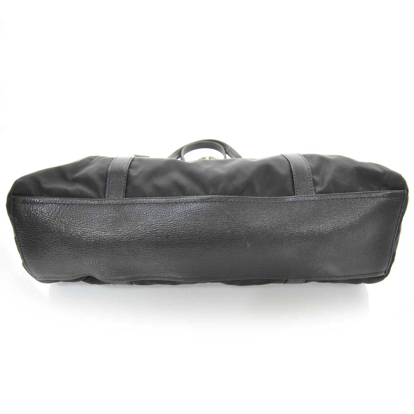 Tessuto Nylon Easy Foldover Pushlock Satchel Black