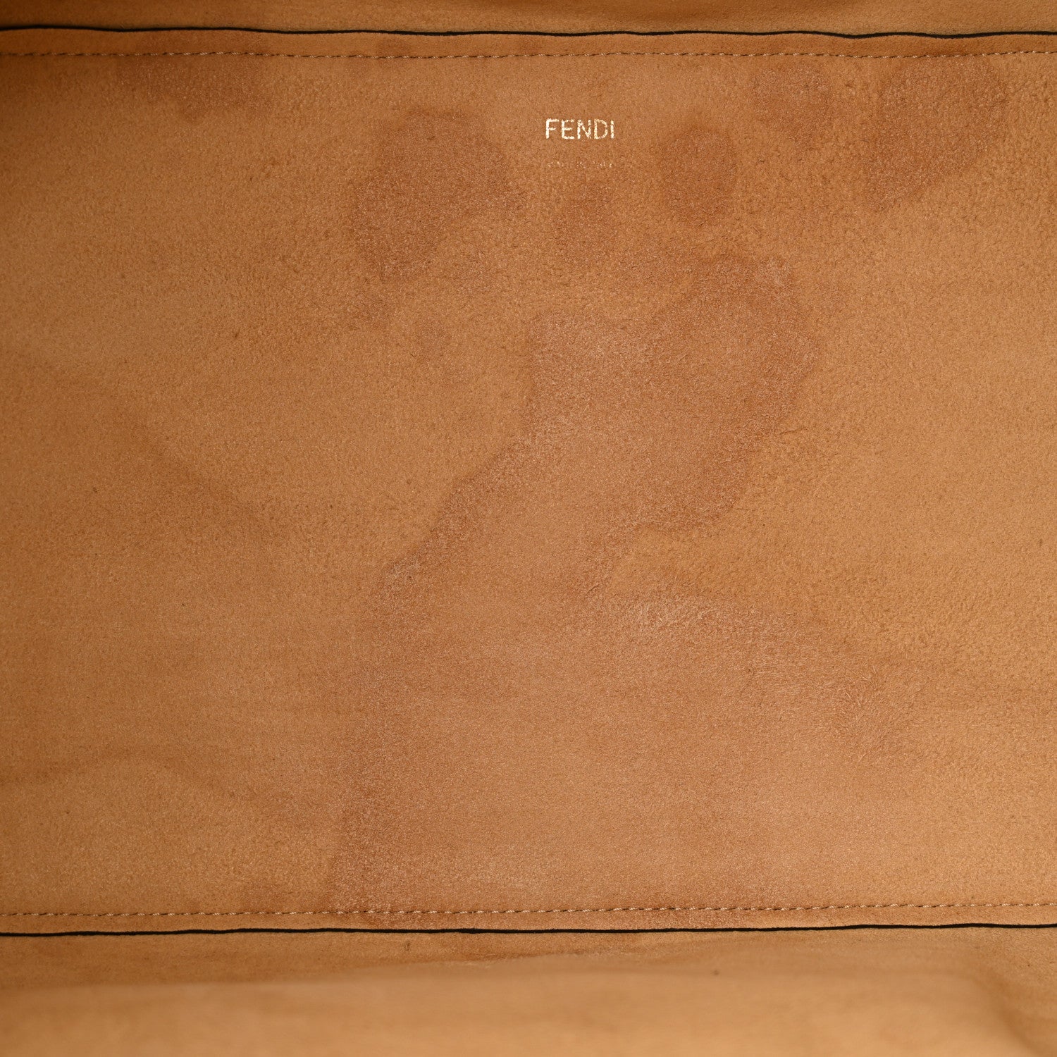 Fendi Fox Fur Sheepskin Elaphe Plexiglass FF Embossed XL Fendi Sunshine Shopper Tote Natural 11 of 11