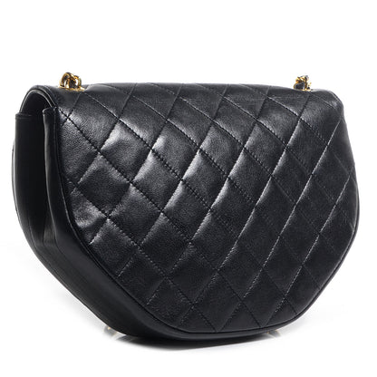 Chanel Lambskin Quilted Small Half Moon Flap Black 3 of 10
