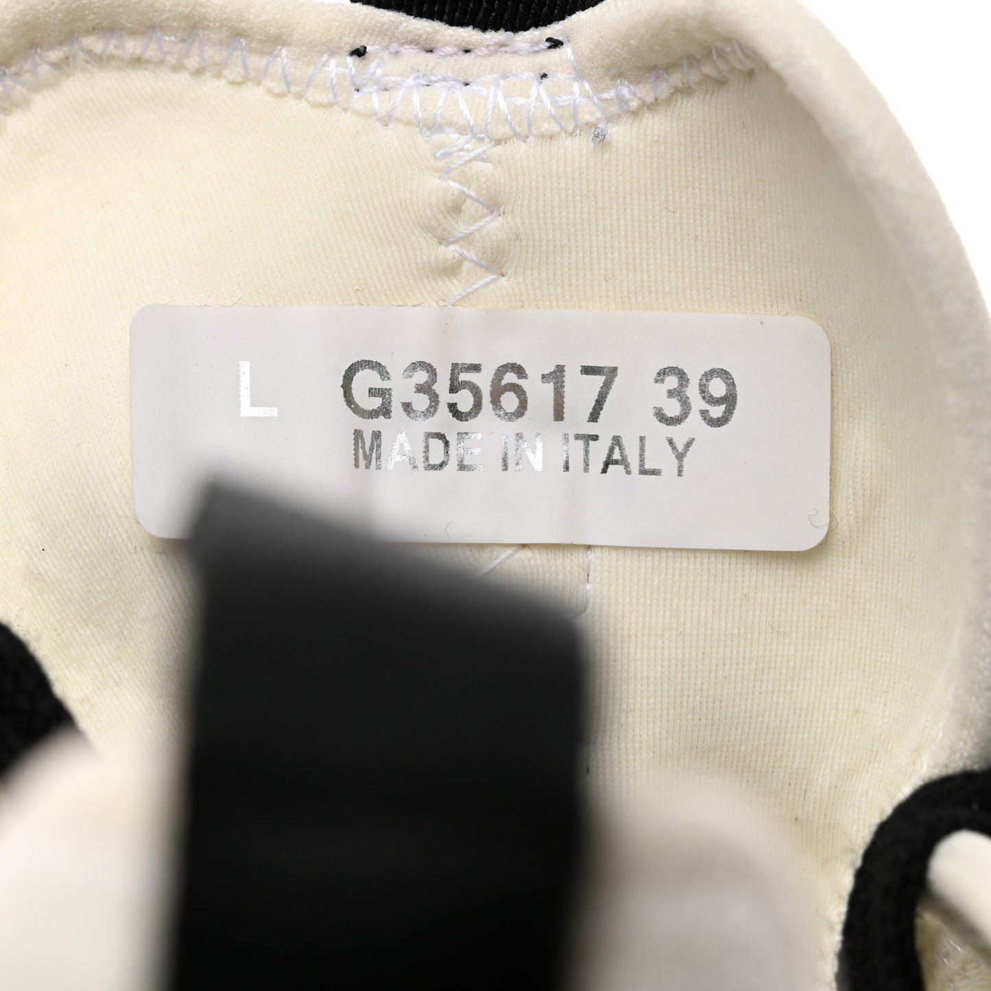 Velvet Calfskin Mixed Fibers CC Sneakers 39 Ivory Black