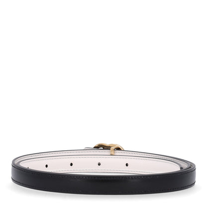 Chanel Calfskin CC Reversible Thin Belt 85 White Black 4 of 9