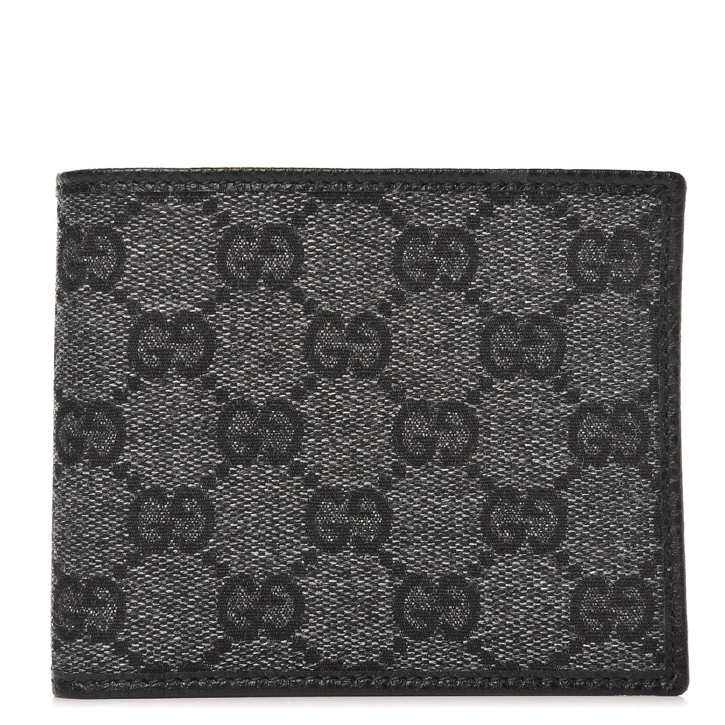 Denim Monogram Bi-Fold Wallet Black