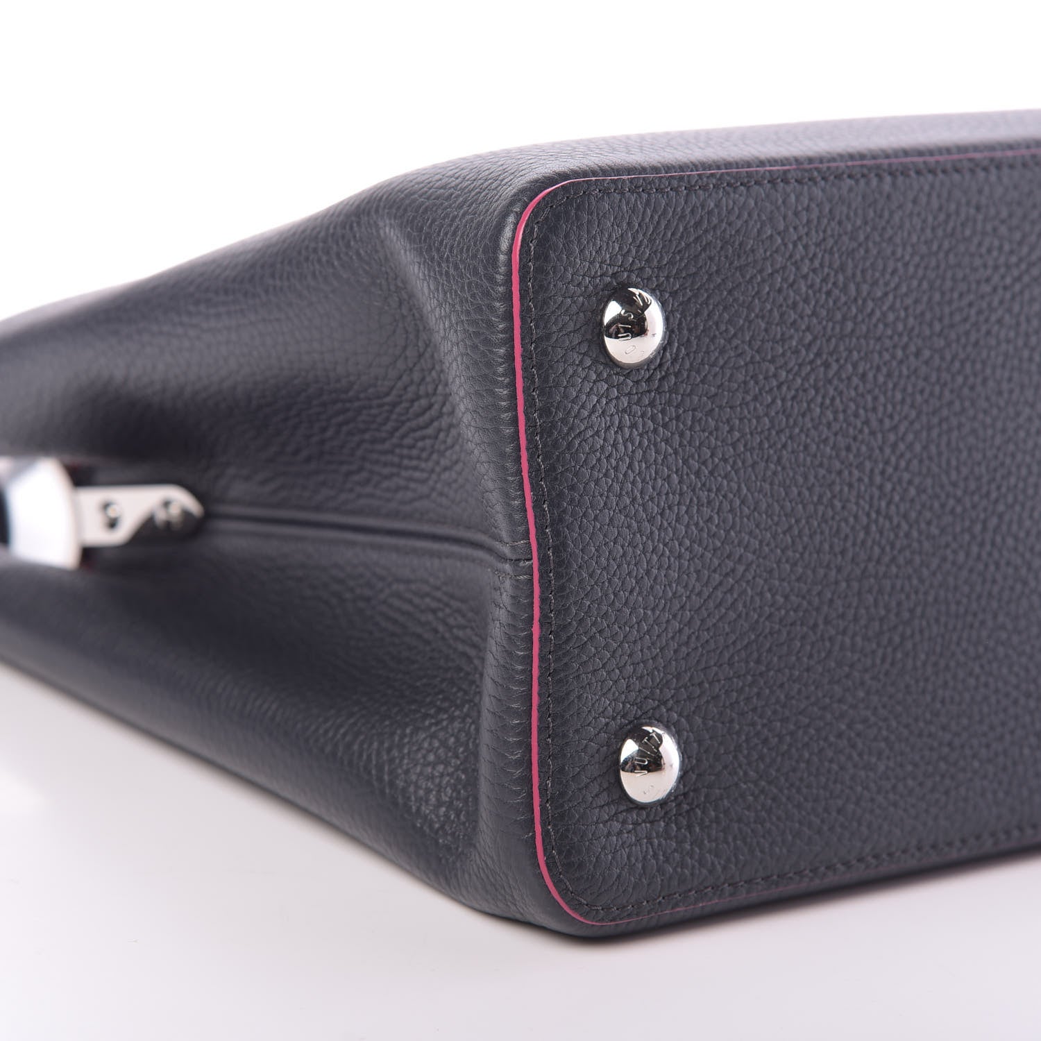 Louis Vuitton Taurillon Capucines MM Cobalt Fuchsia 9 of 10