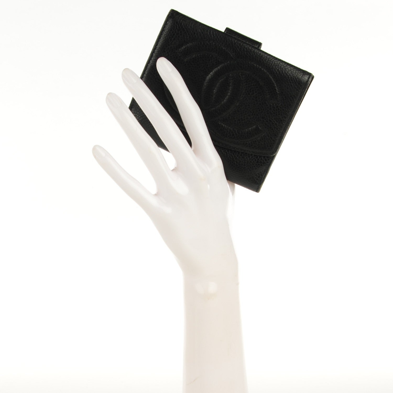 Chanel Caviar Timeless CC Compact French Wallet Black 2 of 7