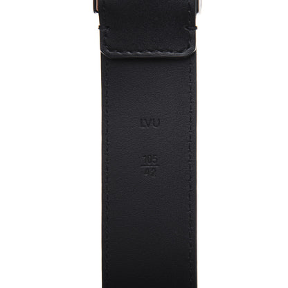 Louis Vuitton Calfskin 35mm Pont Neuf Belt 105 42 Black 4 of 9