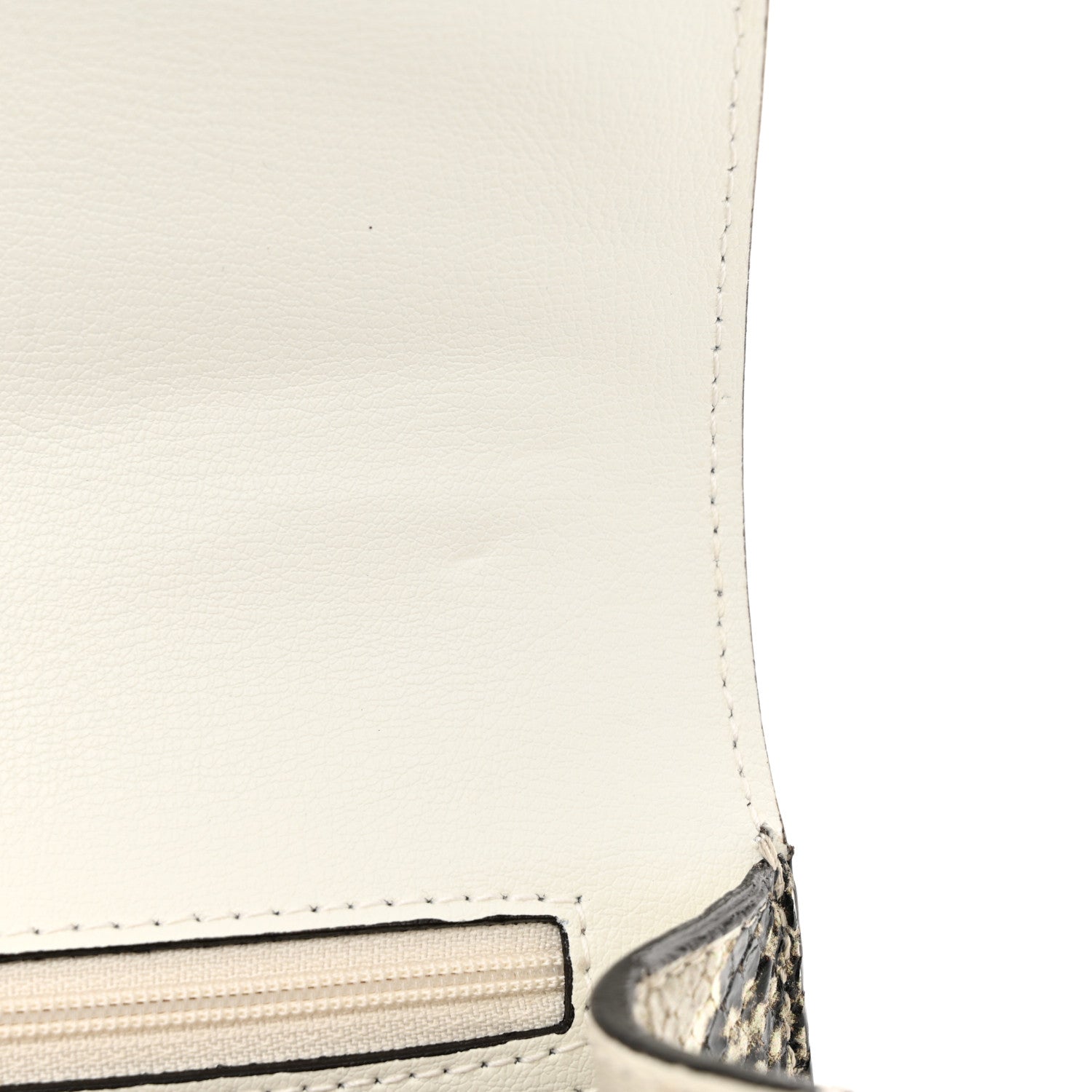 Jimmy Choo Calfskin Snakeskin Embossed Varenne Top Handle Bag White 10 of 12