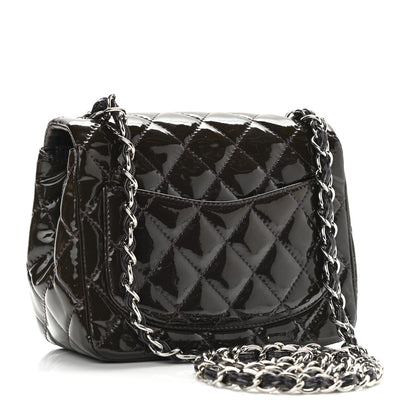 Chanel Patent Quilted Mini Square Flap Purple 3 of 8