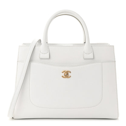 Chanel Grained Calfskin Small Neo Executive Shopper Tote White 1 of 12