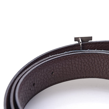 Hermes Box Togo 32mm H Belt 95 Black Chocolate 6 of 11