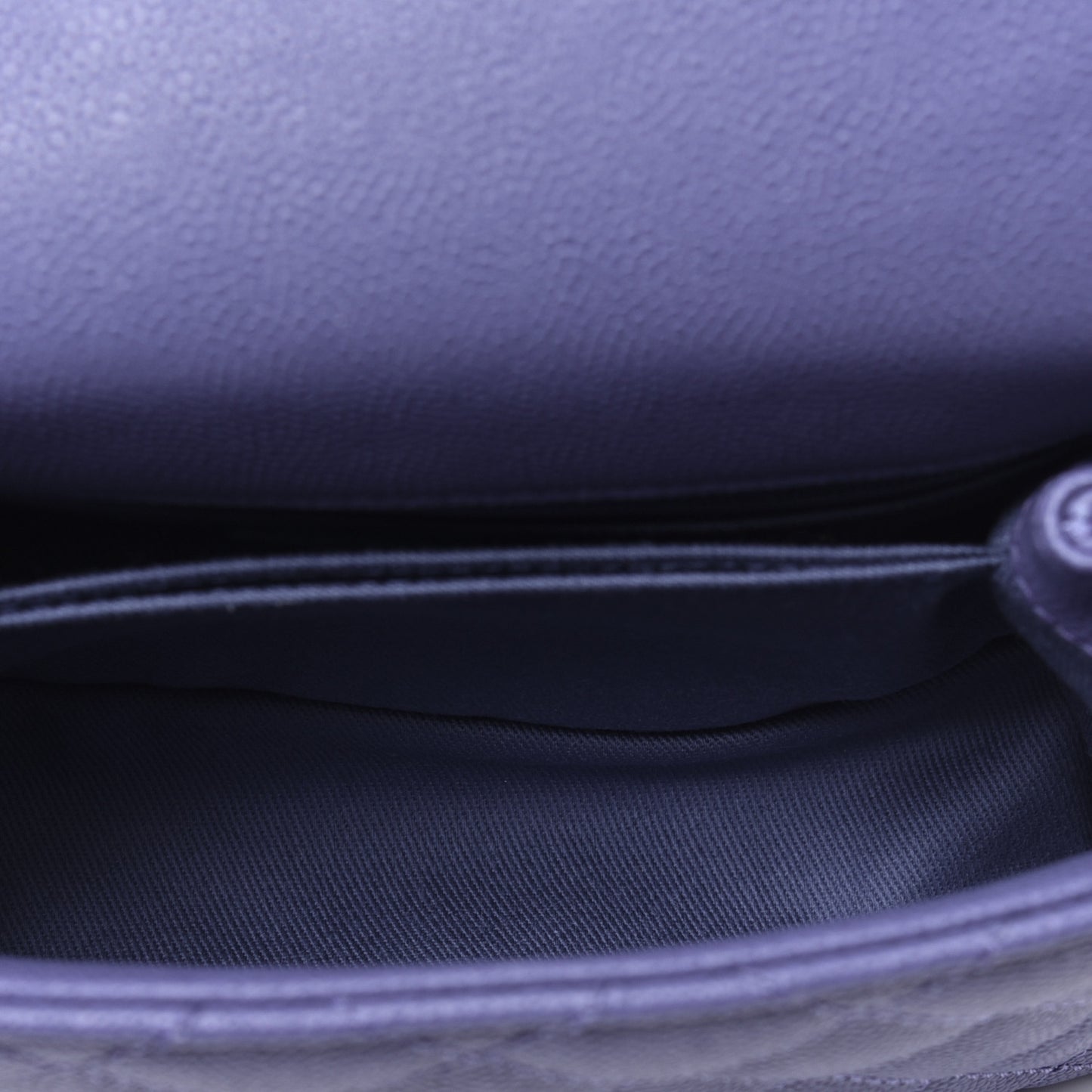 Caviar Quilted Extra Mini Coco Handle Flap Purple