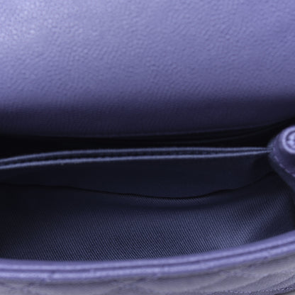 Chanel Caviar Quilted Extra Mini Coco Handle Flap Purple 5 of 9