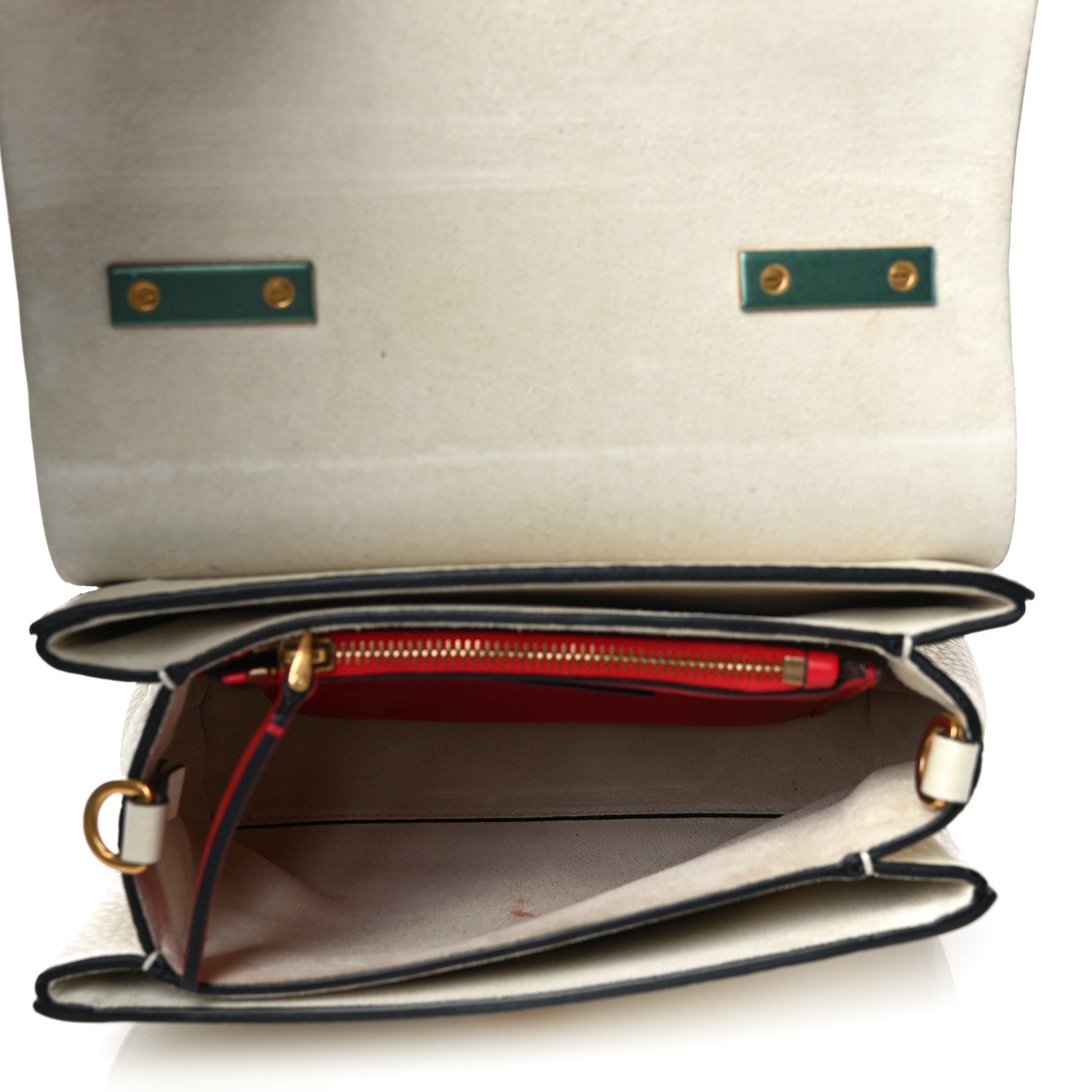 Valentino Garavani Pebbled Calfskin Mini VRing Shoulder Bag Light Ivory 4 of 12