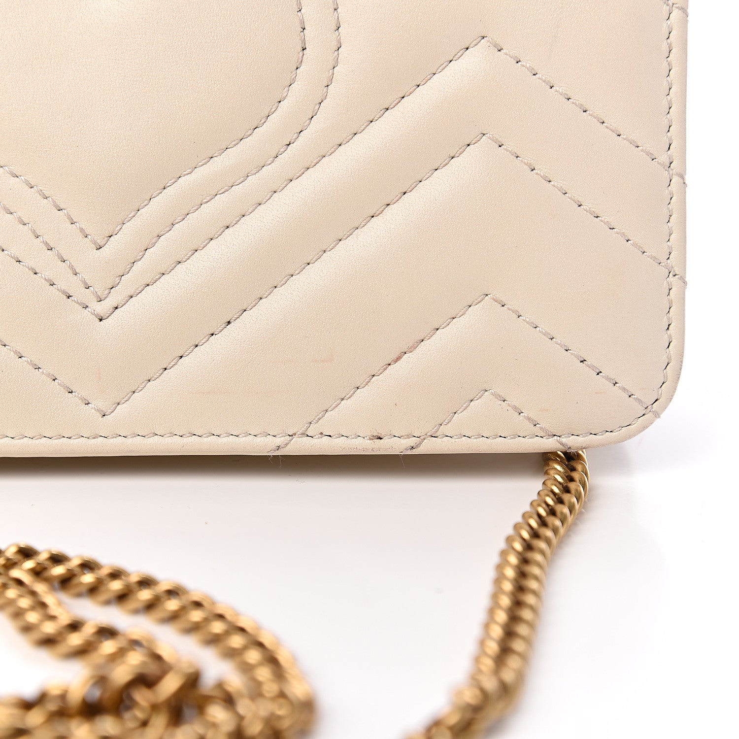 Gucci Calfskin Matelasse GG Marmont Mini Bag White 13 of 14