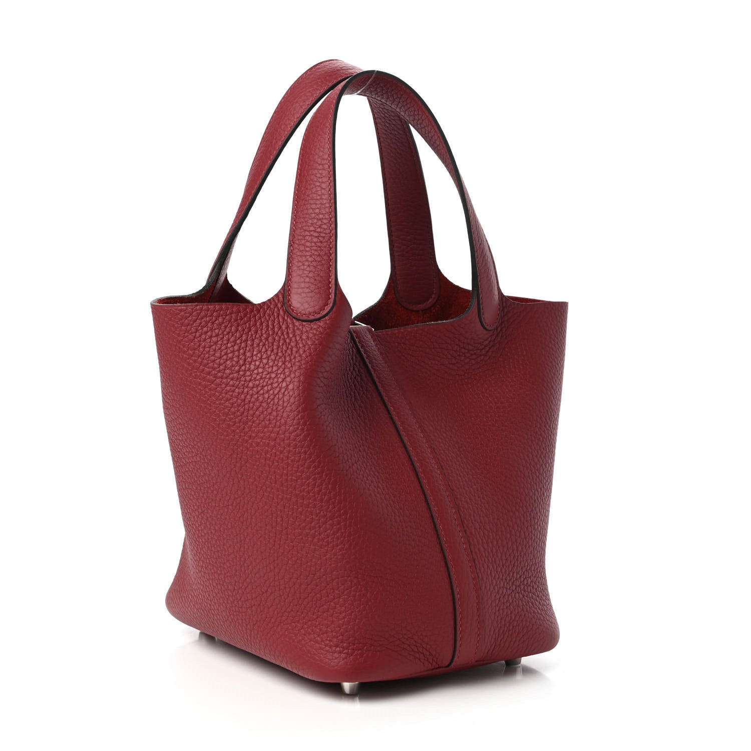 Hermes Taurillon Clemence Picotin Lock 18 PM Rouge Grenat 3 of 11