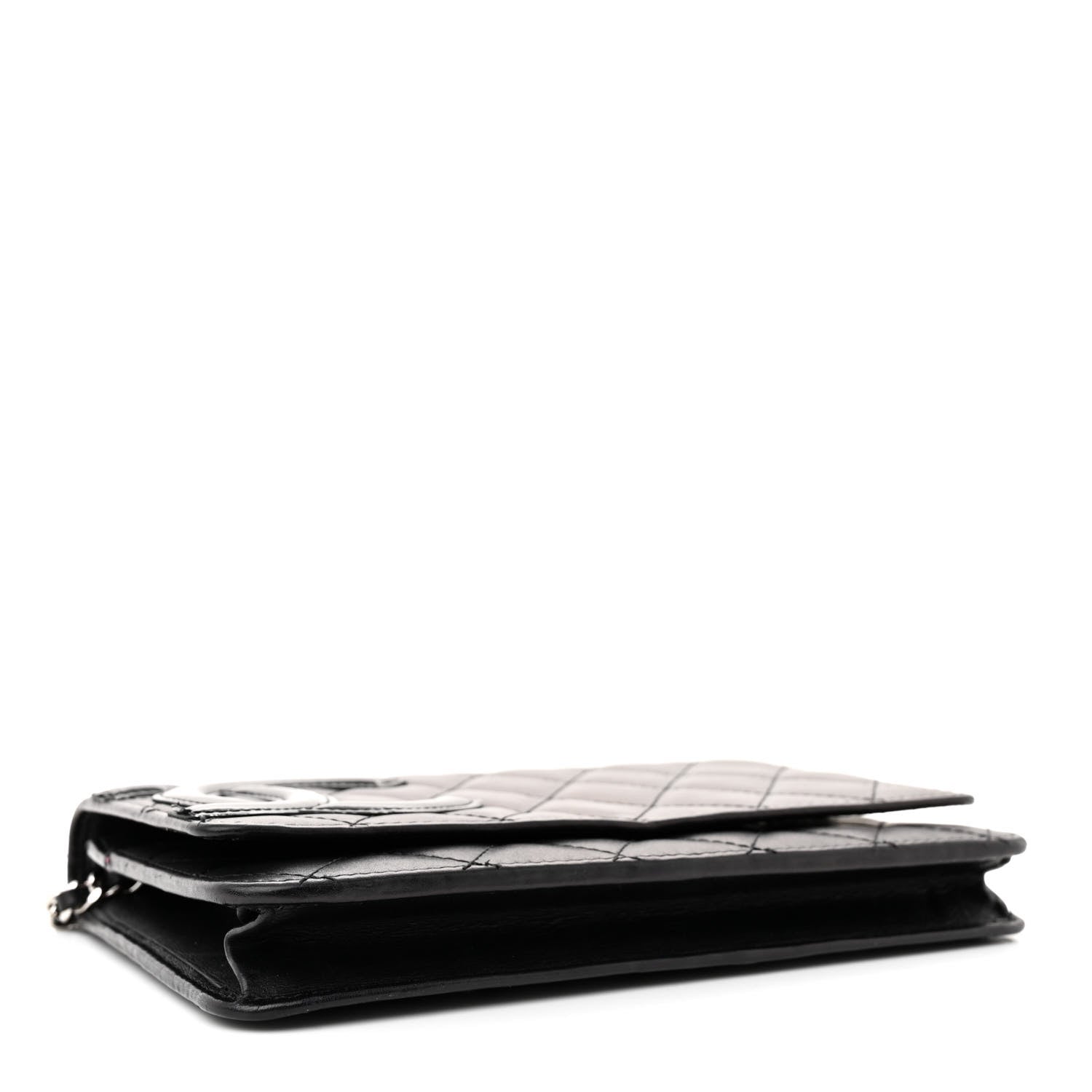 Chanel Calfskin Quilted Cambon Wallet on Chain WOC Black 4 of 16