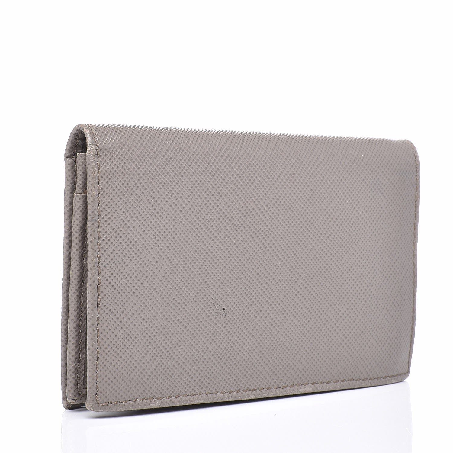 Prada Saffiano Metal Bi-Fold Card Holder Wallet Argilla 3 of 8