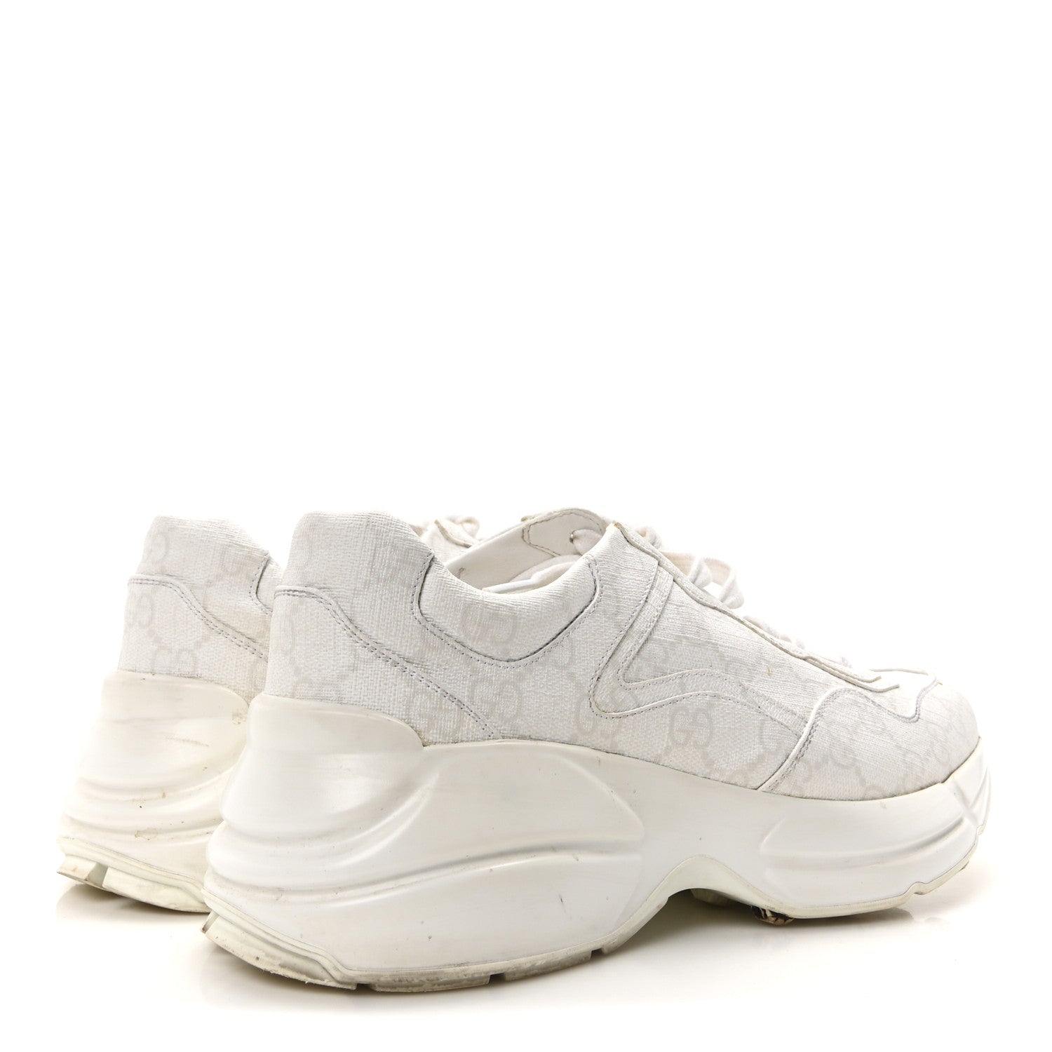 Gucci GG Supreme Monogram Womens Rhyton Sneakers 39.5 White 10 of 18