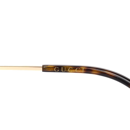 Gucci Oversized Round Frame GG0650S Sunglasses Gold 6 of 8