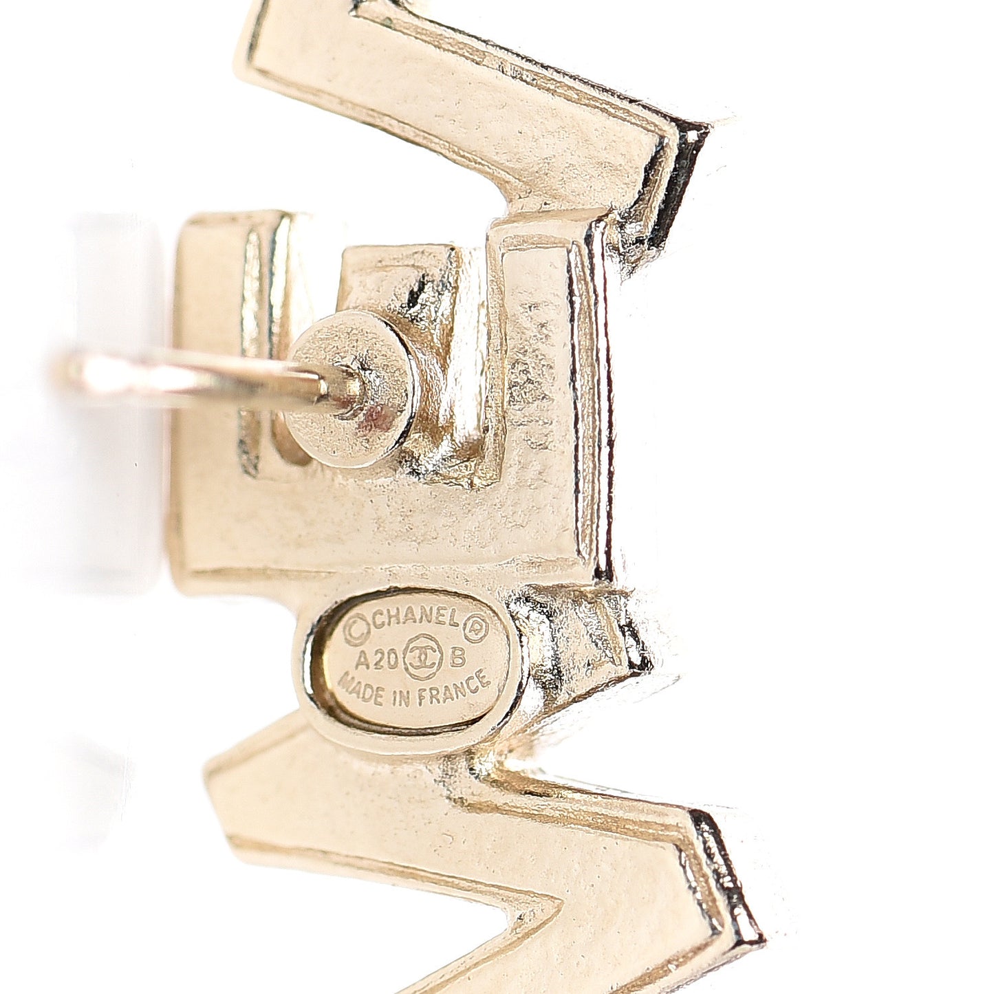 Crystal Pearl Signature Stud Earrings Gold