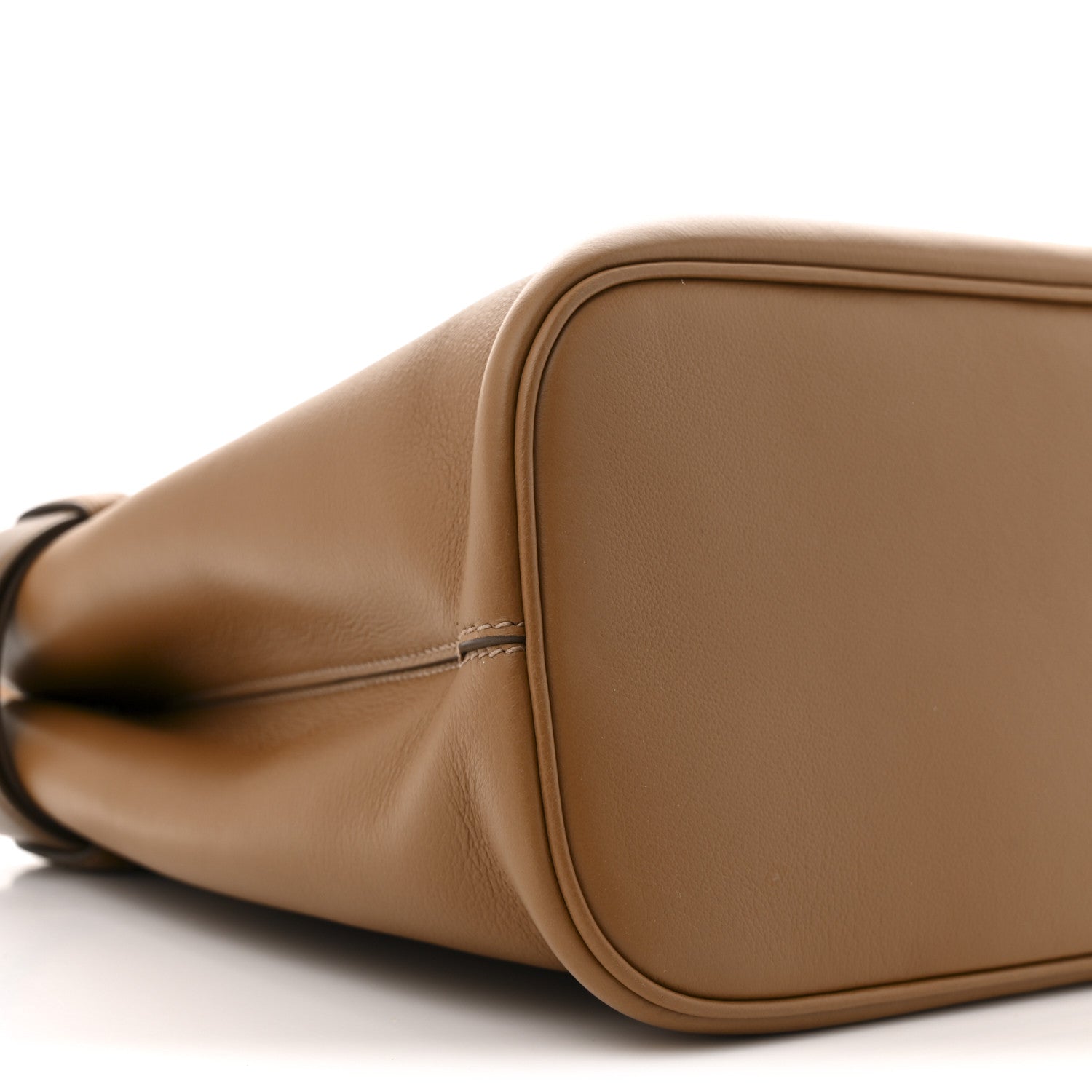 Prada Soft Grained Calfskin Vitello Daino Large Buckle Bag Caramello 9 of 13