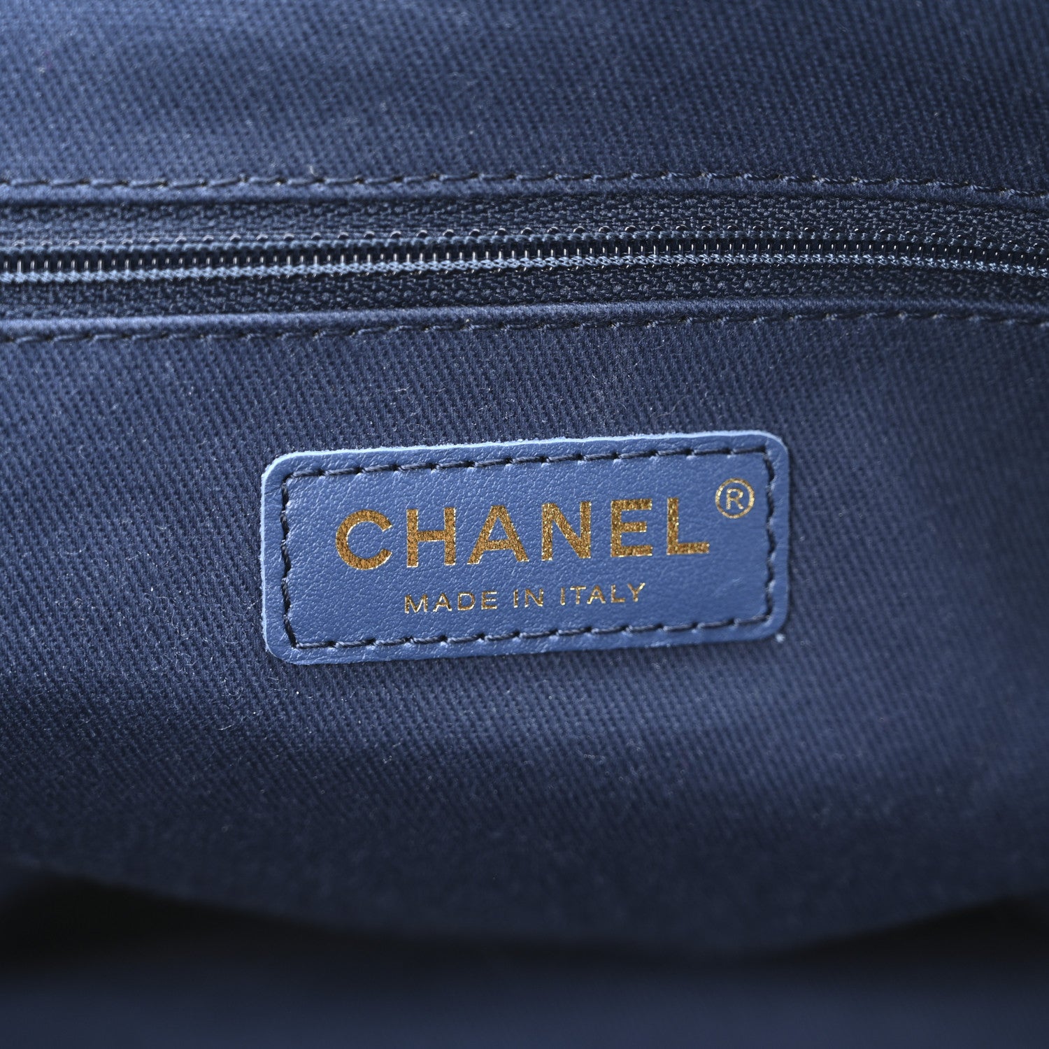 Chanel Denim Quilted Large Express Bowling Bag Blue 6 of 10