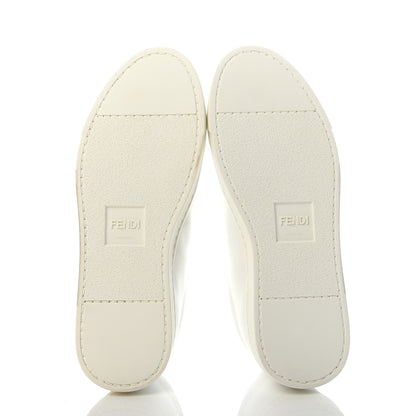 Fendi Calfskin Bugs Low Top Sneakers 35 White 5 of 9