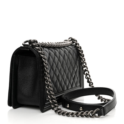 Chanel Caviar Quilted Medium Boy Flap Black 3 of 11