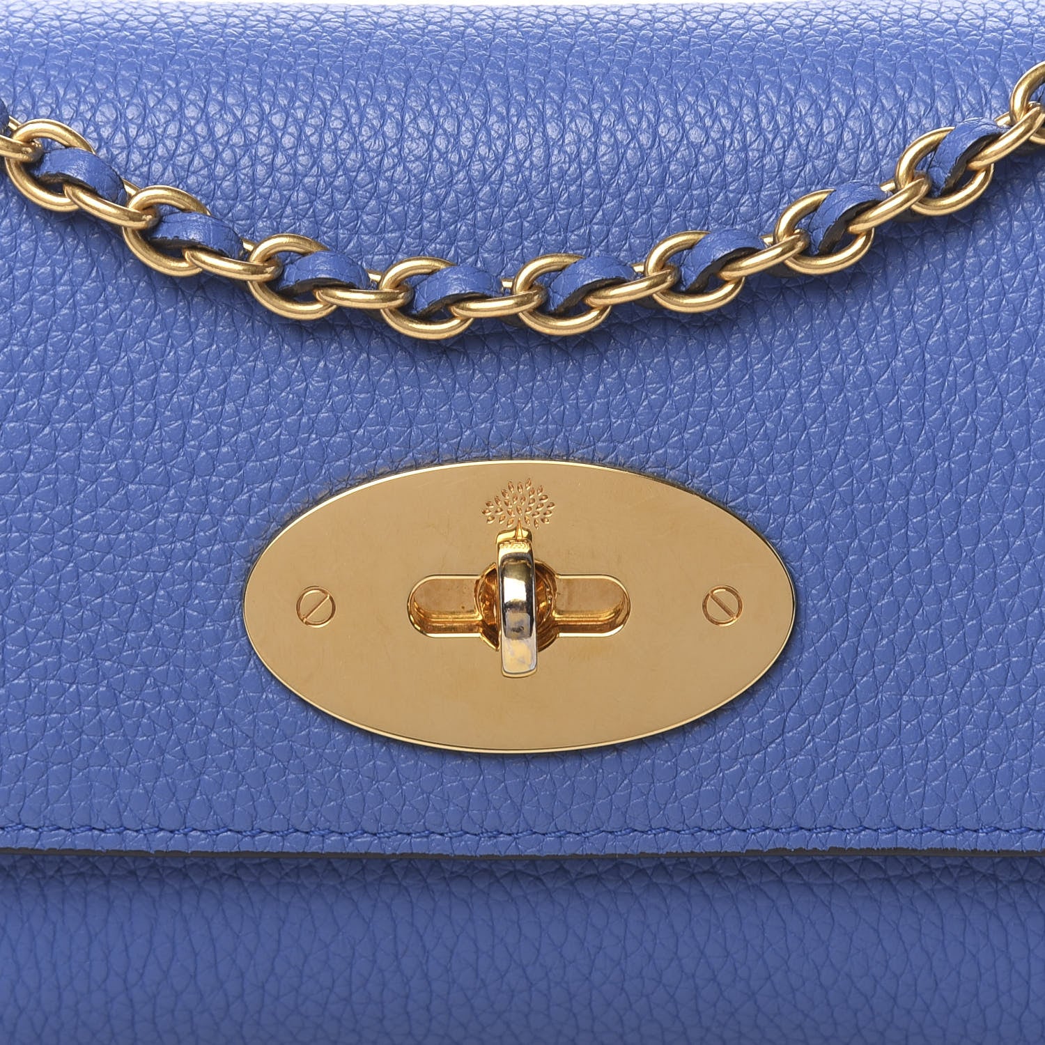 Mulberry Small Classic Grain Calfskin Mini Lily Porcelain Blue 10 of 10