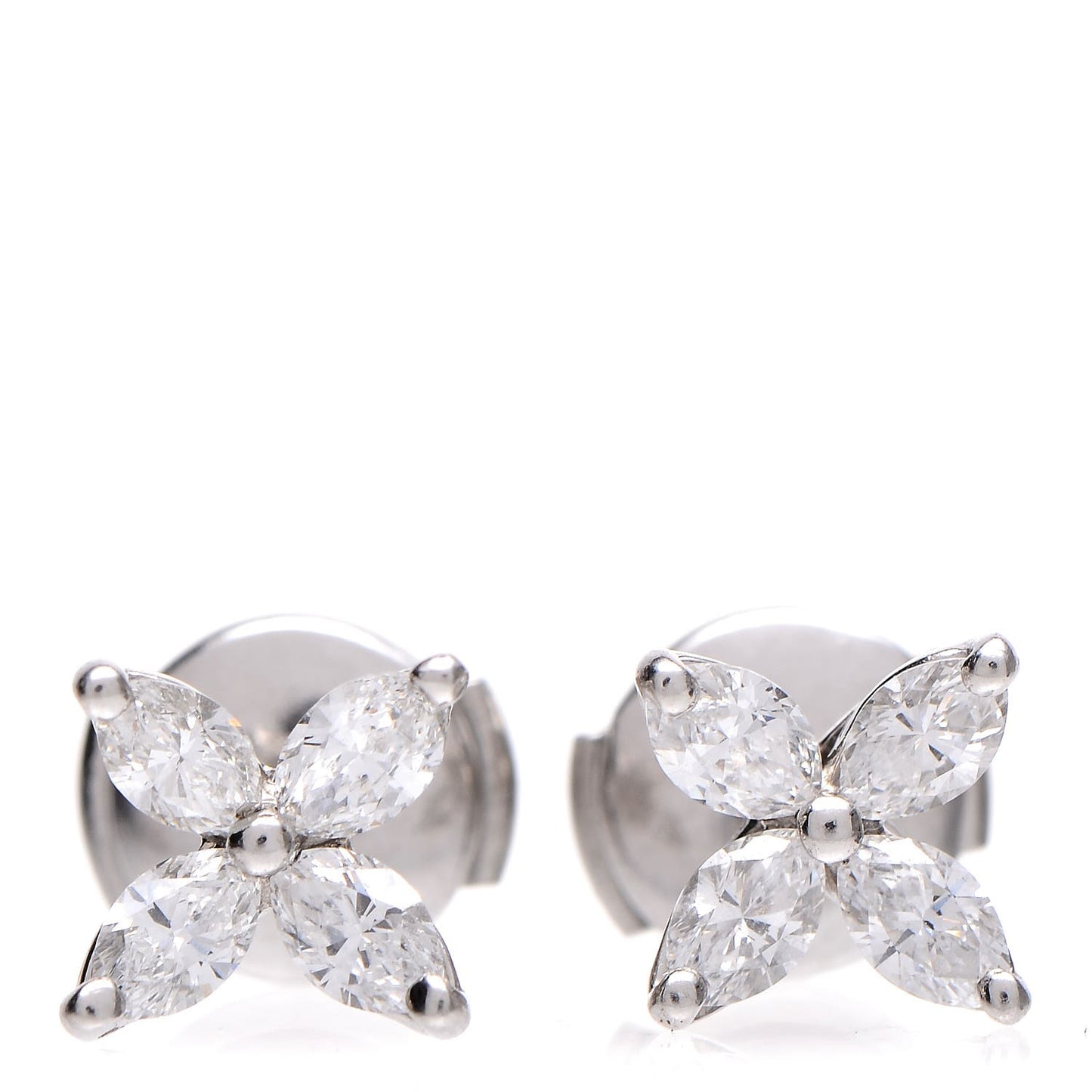 Platinum Diamond .64ct Small Victoria Earrings