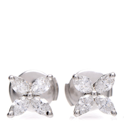 Tiffany Platinum Diamond .64ct Small Victoria Earrings 1 of 5