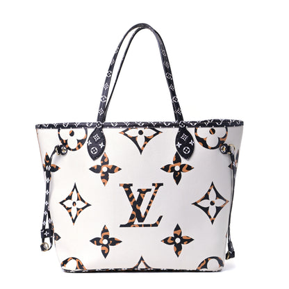 Louis Vuitton Monogram Giant Jungle Neverfull MM Ivory 1 of 6
