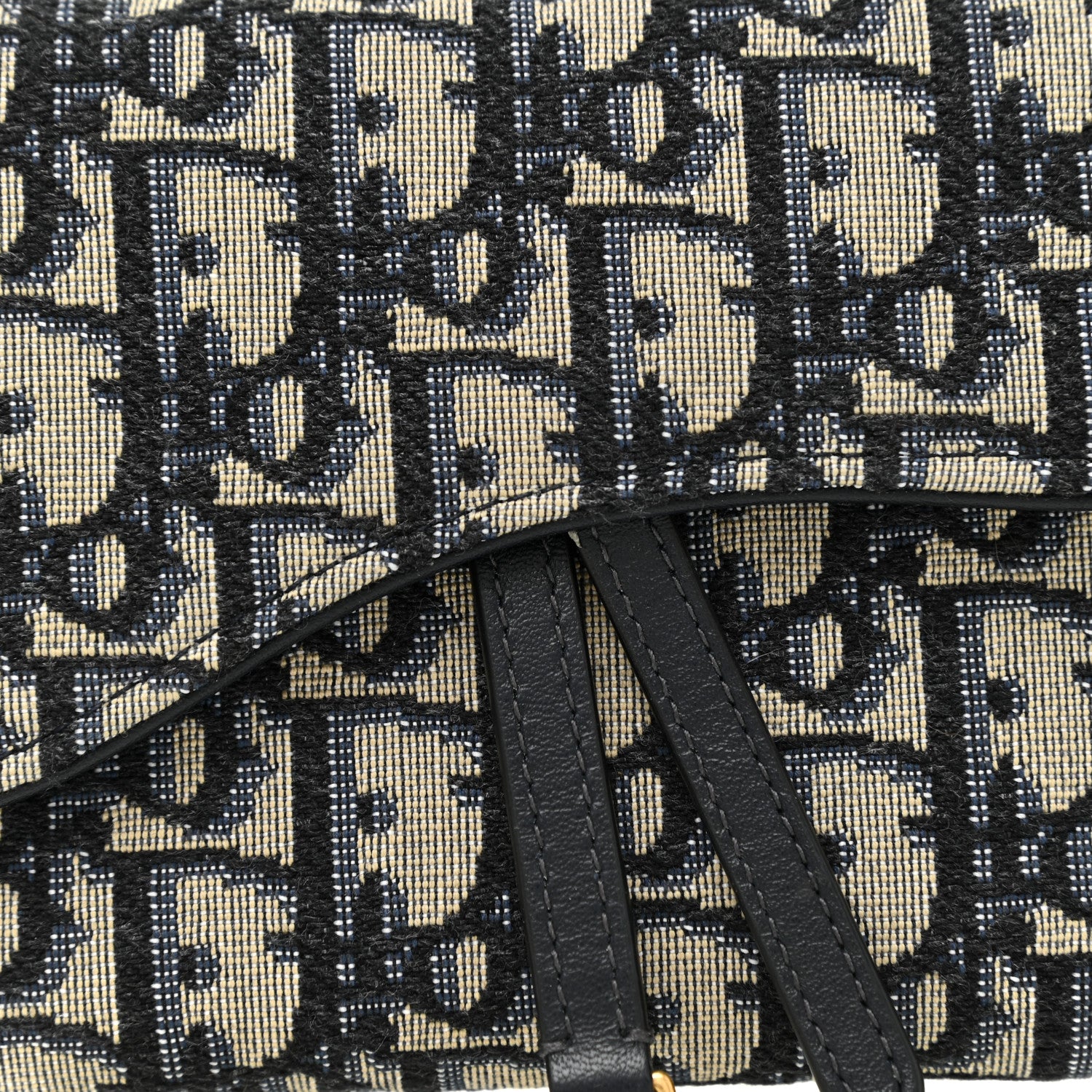 Christian Dior Oblique Saddle Chain Long Wallet Blue 8 of 12