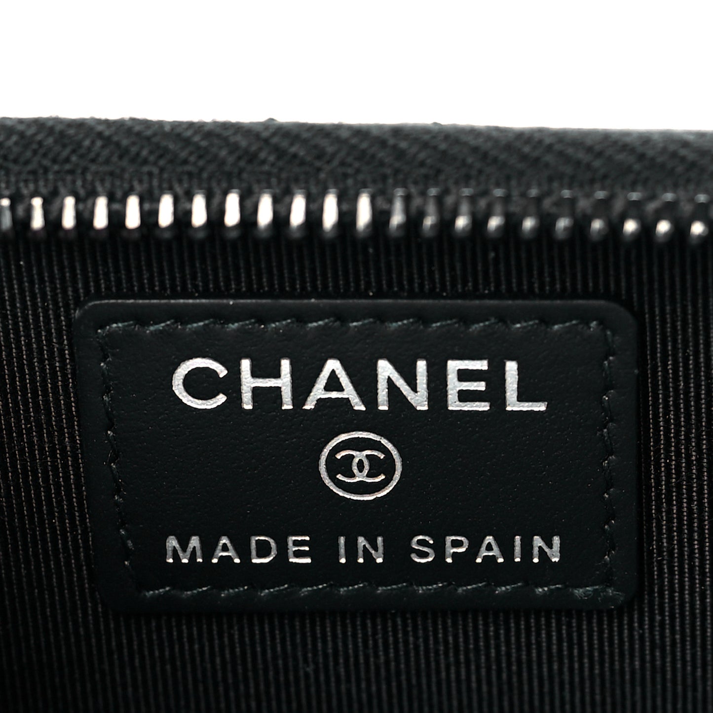 Calfskin Quilted Zip Coin Purse So Black