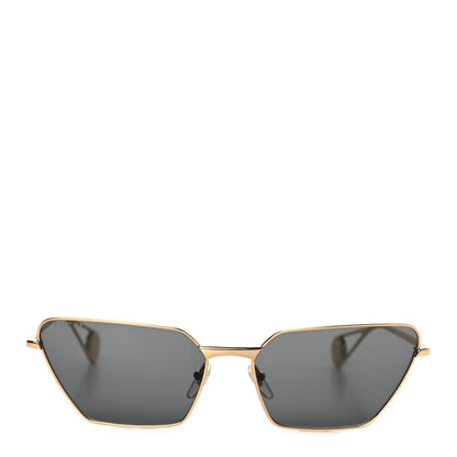 Gucci Rectangular Sunglasses GG0538S Gold Black 2 of 7