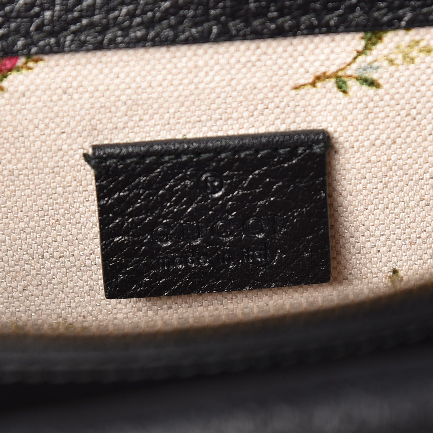 Calfskin Web Floral Embroidered Medium Dionysus Shoulder Bag Black