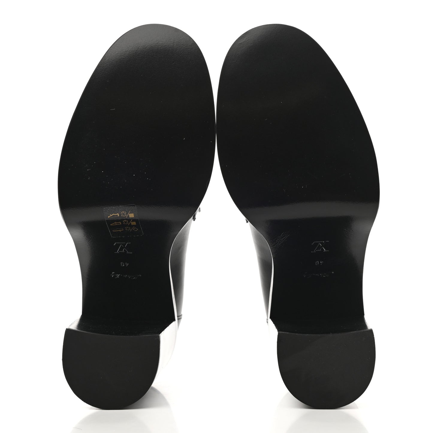 Monogram Calfskin Academy Loafers Pumps 40 Black