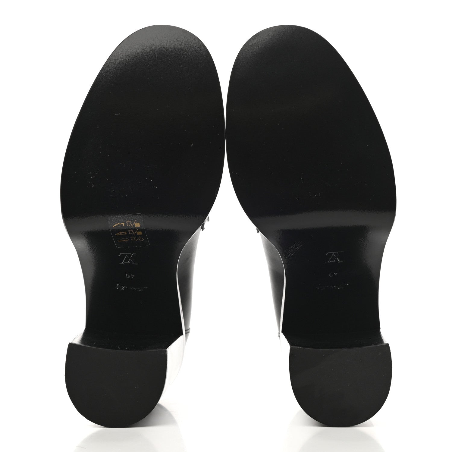 Louis Vuitton Monogram Calfskin Academy Loafers Pumps 40 Black 6 of 9