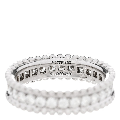 Van Cleef & Arpels Platinum Diamond Estelle Wedding Band 50 5.5 4 of 4