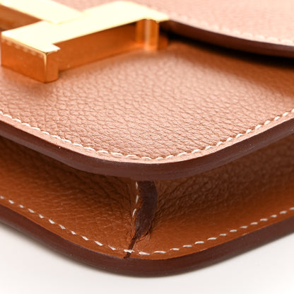 Hermes Evercolor Constance Slim Wallet Gold 10 of 11