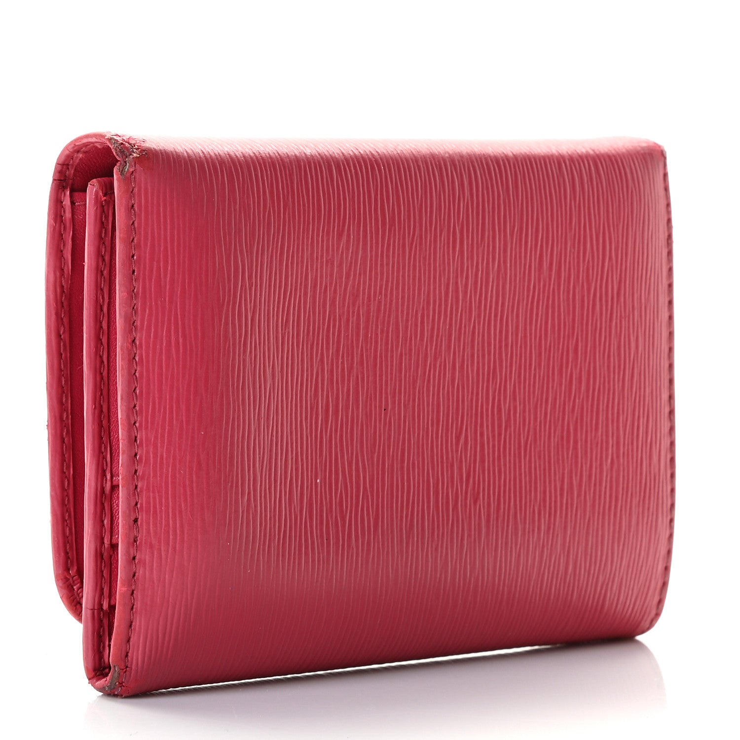Prada Vitello Move Tri-Fold Compact Wallet Peonia 3 of 10