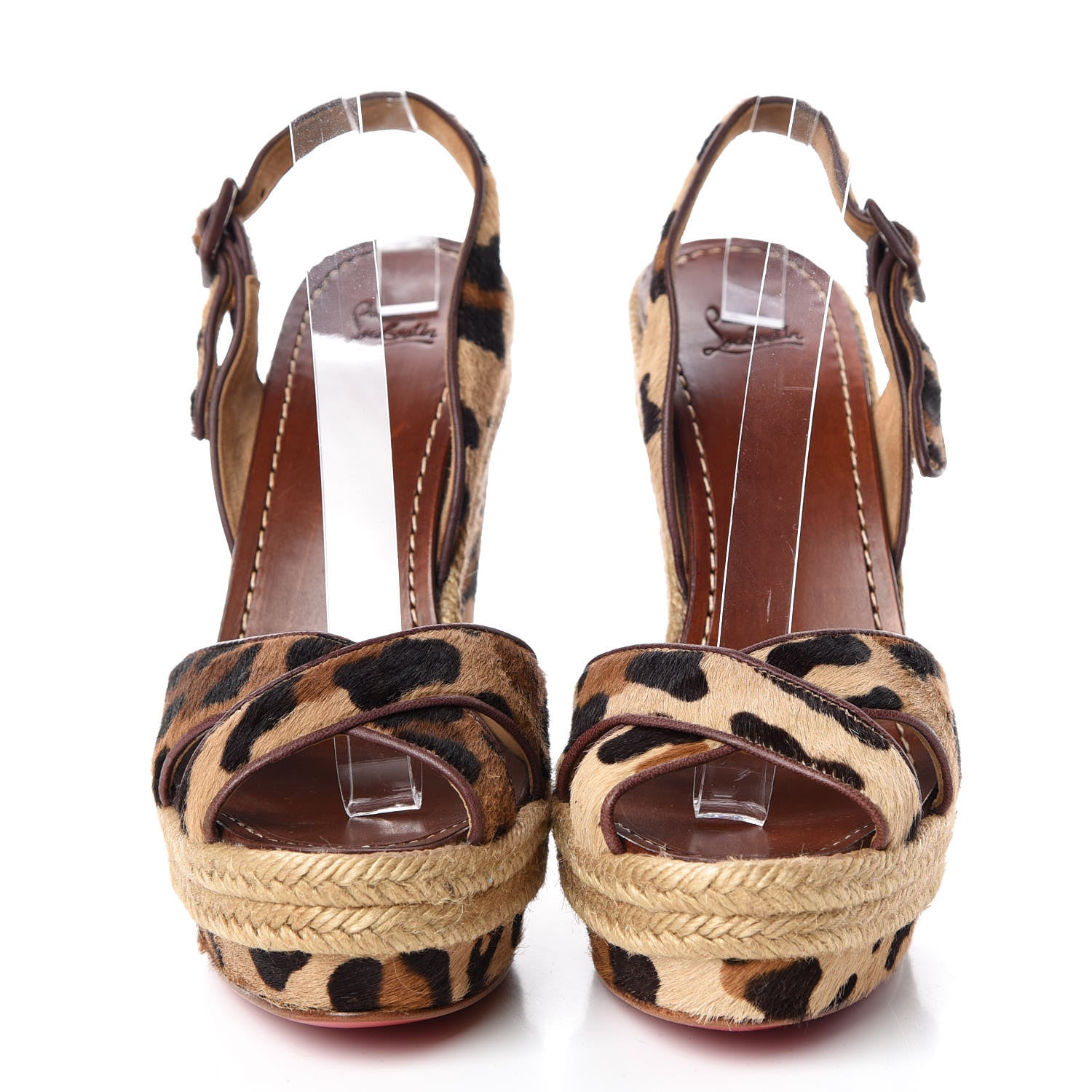 Christian Louboutin Pony Hair Tigresse 140 Espadrille Wedges 41 2 of 9