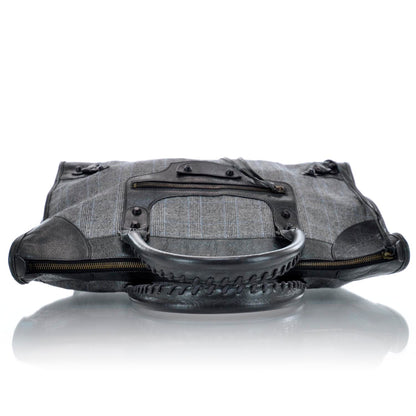 Balenciaga Chevre Wool Prince of Wales Check Weekender 4 of 9