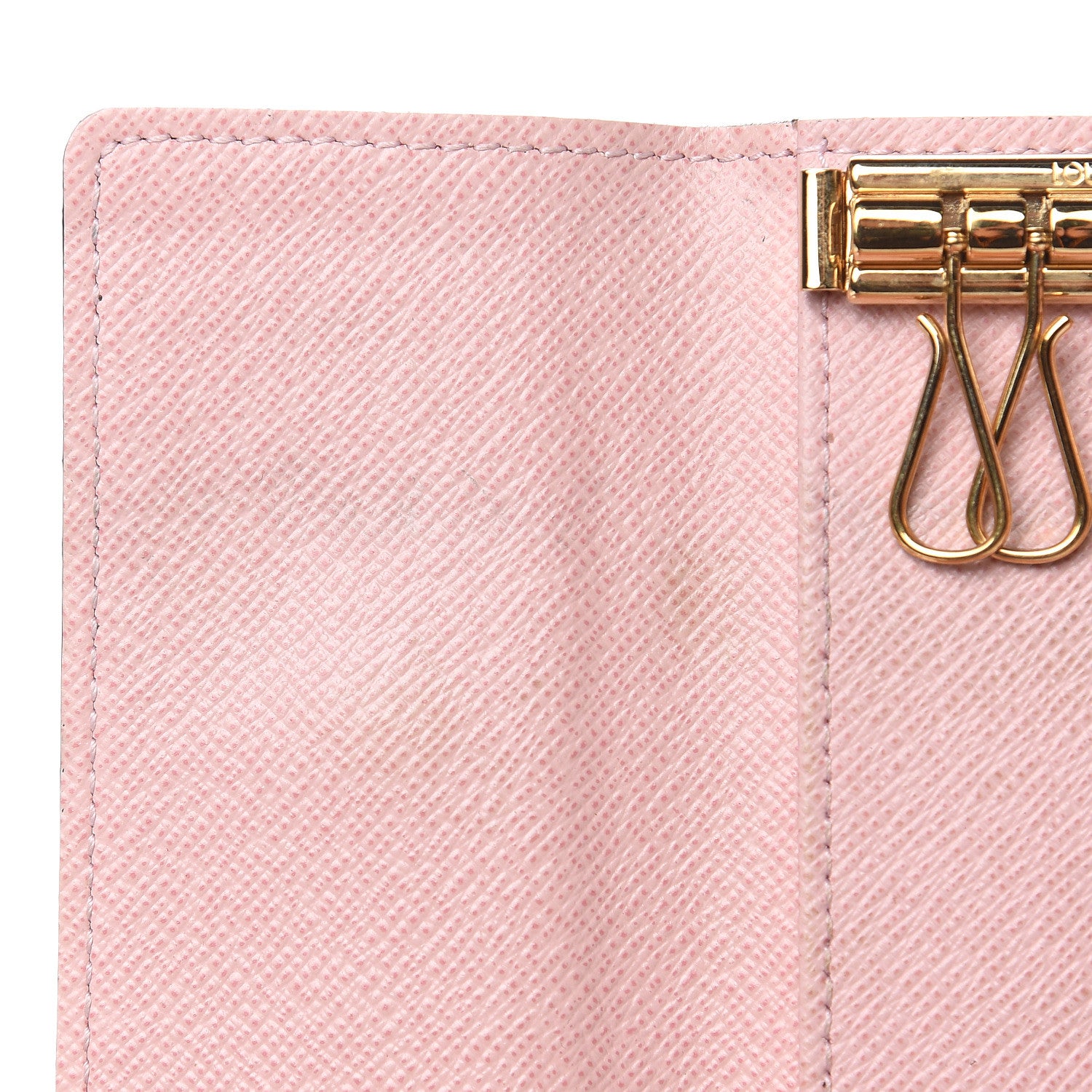 Louis Vuitton Damier Ebene Multicles 6 Key Holder Rose Ballerine 8 of 8