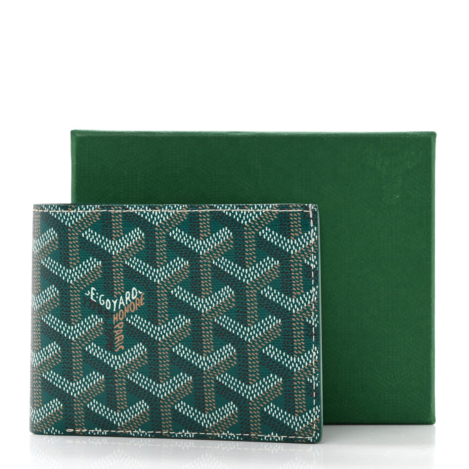 Goyard Goyardine Bi-Fold Victoire PM Wallet Green 7 of 7