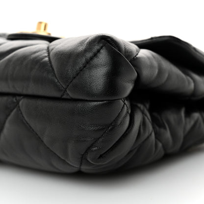 Chanel Lambskin Quilted Small Chain Top Handle Flap Black 11 of 13