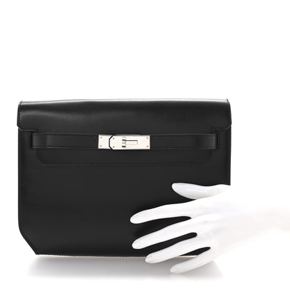 Hermes Box Kelly Depeches 25 Pouch Black 2 of 8