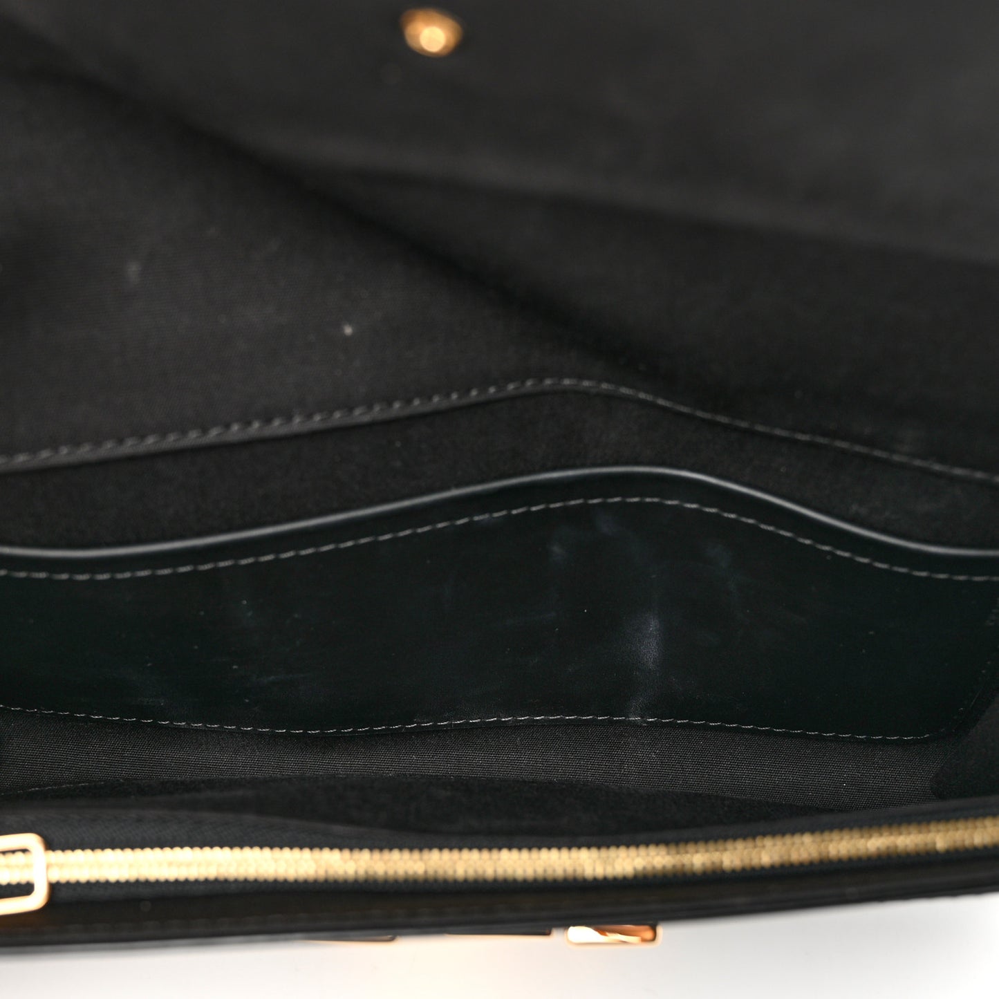 Patent Louise Clutch Black