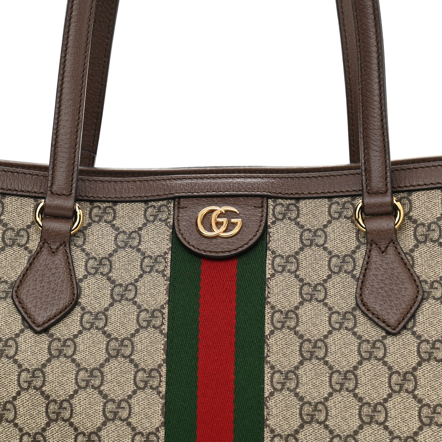Gucci GG Supreme Monogram Medium Ophidia Shopping Tote Brown 8 of 11